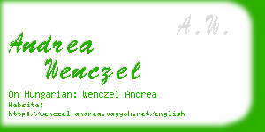 andrea wenczel business card